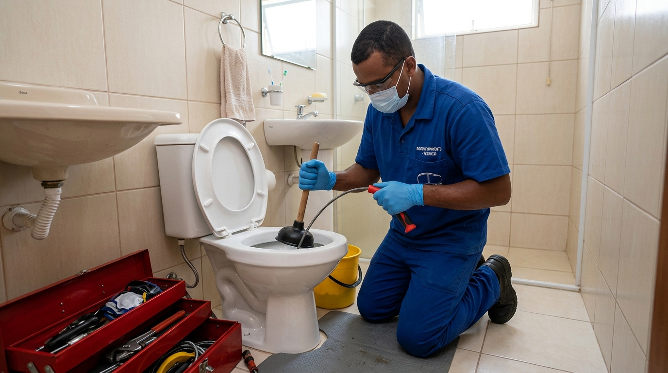 Desentupimento de vaso profissional em Niterói-RJ