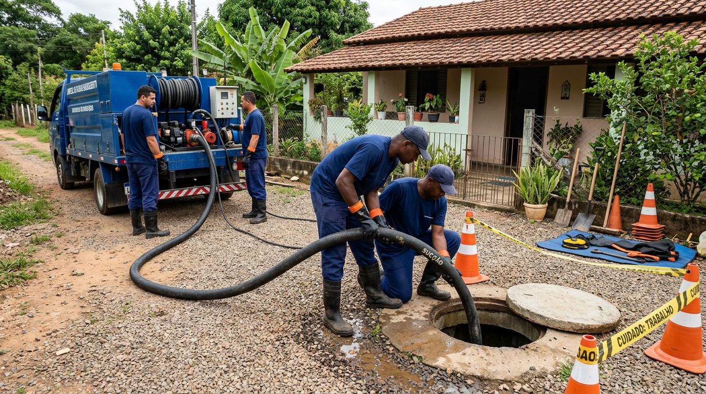 Equipe de desentupimento de fossa em Niterói-RJ